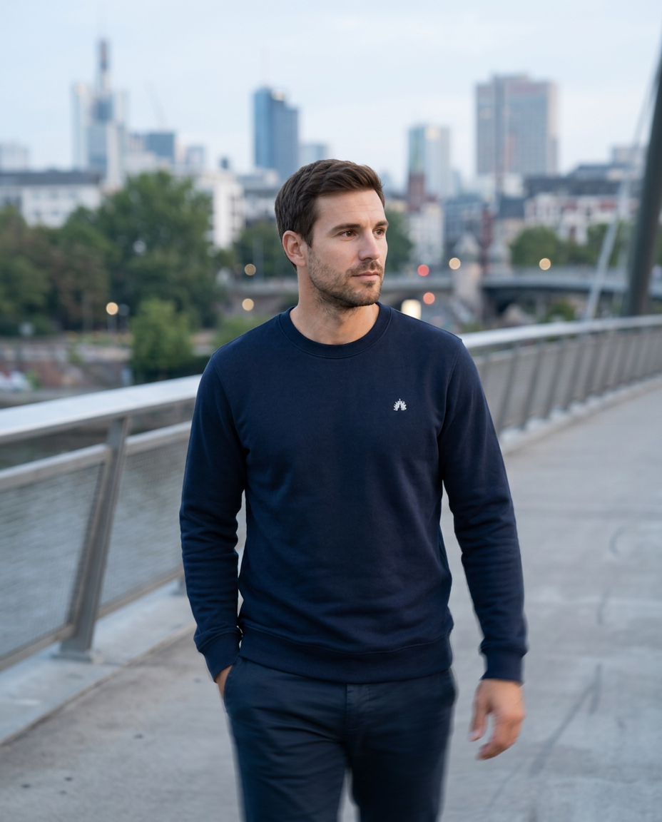 Circular Sweatshirt Navy